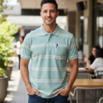 Men’s Stripe Polo T- Shirt