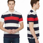 Men’s Stripe Polo T- Shirt- 11