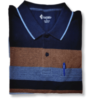 Men’s Stripe Polo T- Shirt - Image 3