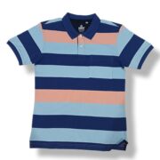 Men’s Stripe Polo T- Shirt- Style-2301 - Image 2
