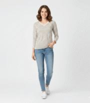 Ladies Top Striper T- Shirt Full Sleeve