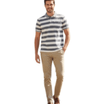 Men’s Stripe Polo T- Shirt
