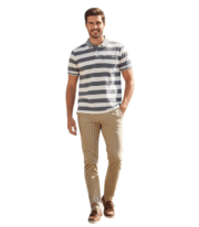 Men’s Stripe Polo T- Shirt