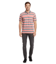 Men’s Stripe Polo T- Shirt - Image 2