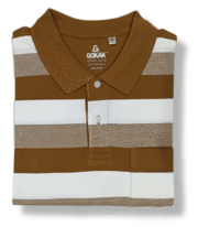 Men’s Stripe Polo T- Shirt- Style-2302 - Image 3