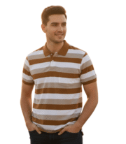 Men’s Stripe Polo T- Shirt- Style-2302